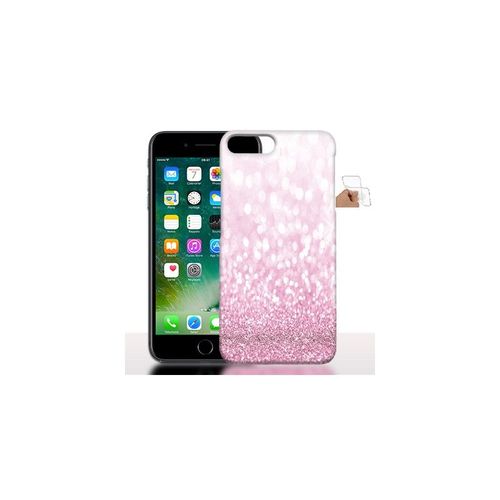 Coque Iphone 7 Plus Strass Rose ( 5.5 Pouces - Coque Silicone Gel )