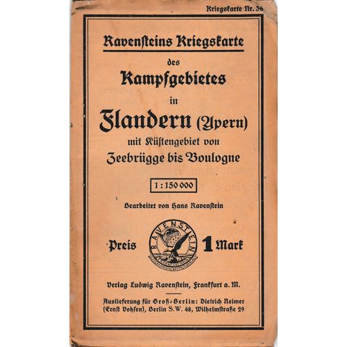 Ravenssteins Kriegskarte Flandern