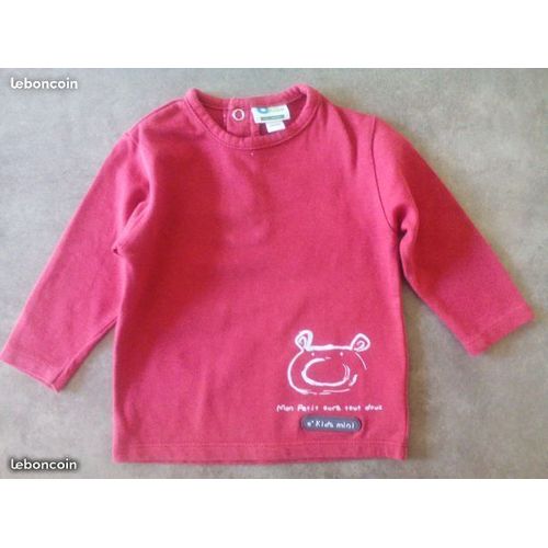 Tee Shirt Coton À Manches Longues - Vert Baudet - T 6mois