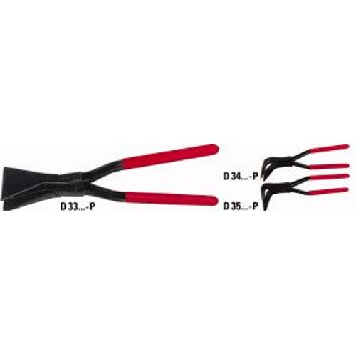 Bessey Pince à agrafe incurvée à 90° (branches recouvertes de PVC) D35-60-P