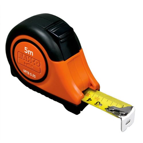Bahco Mètre ruban, 5m, métrique, verrouillage autom. - mtb-5-25