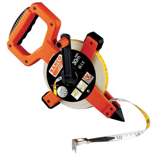 Bahco Mètre ruban, 30m, métrique + pouce, ruban en fibre de verre - lts-30-e