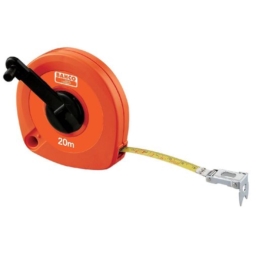 Bahco Mètre ruban, 20m, métrique, ruban en acier, rembobinage simple - ltg-20