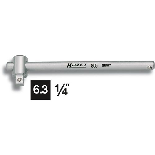 Hazet Poignée coulissante - Carré massif 6,3 mm (1/4 pouce) - Longueur totale: 115 mm - 865