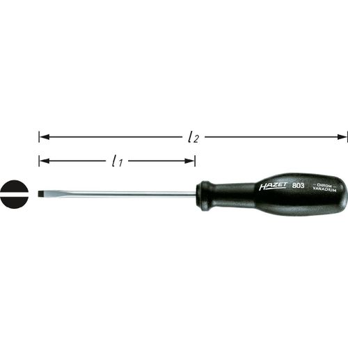 Hazet Tournevis trinamic - Profil à fente - Taille: 0.4 x 2 - Longueur totale: 143 mm - 803-20