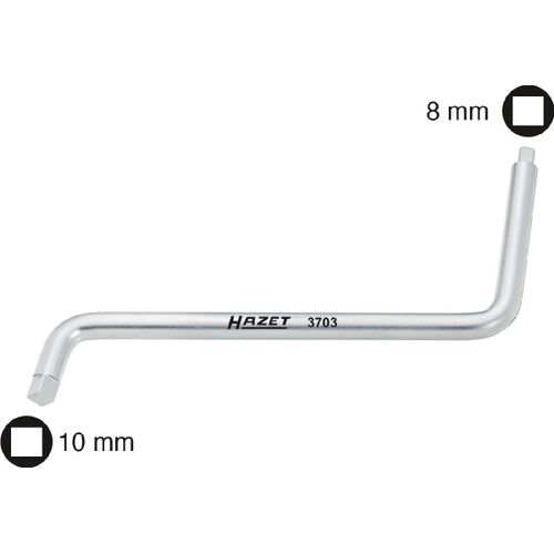 Hazet Clé de vidange d'huile - Profil de carré femelle - Taille: 8 x 10 - Longueur totale: 233 mm - 3703