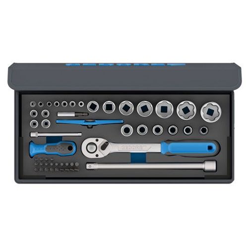 Gedore Jeu de douilles 1/4""-1/2"" dans une poche textile, 52 pièces - TC 19-20-MU-10