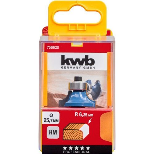 KWB Fraise à arrondir au carbure, avec guide sur roulement - 756620