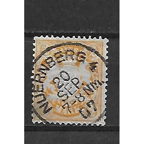 Allemagne Baviere Royaume 1911 : Impression En Relief - Timbre 2 M. Orange Oblitéré Cote 18 
