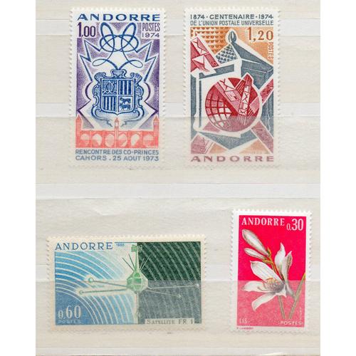 Andorre- Lot De 4 Timbres Neufs - Divers