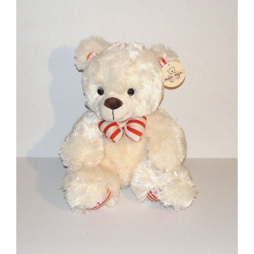 Ours Creme Poils Long Cijep Peluche Doudou Ours Assis Planet Plush