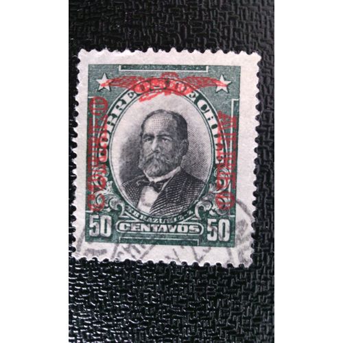 Timbre Chili ( Yt Pa 17 ) 1928 1928-31 Questions Surimprimées Ou Surchargées "Correos Chile" Federico Errázuriz Za?Artu (1825-1877)