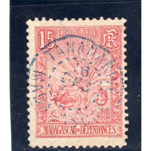 Timbre-Poste De Madagascar (Zébu Et Ravenala, Arbre Du Voyageur)