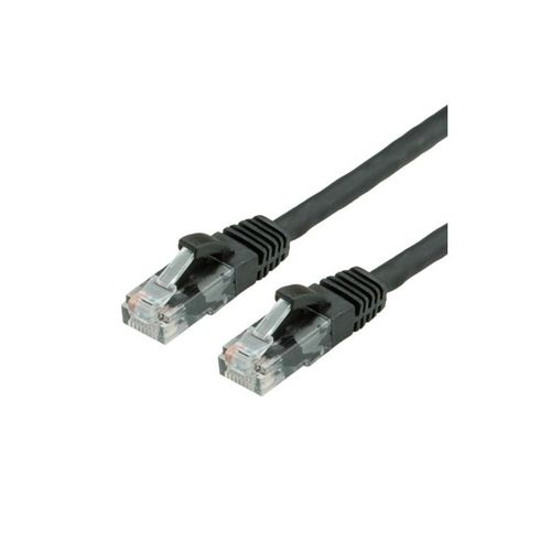 VALUE - Cordon de raccordement - RJ-45 (M) pour RJ-45 (M) - 5 m - UTP - CAT 6 - sans halogène, moulé, sans crochet - noir