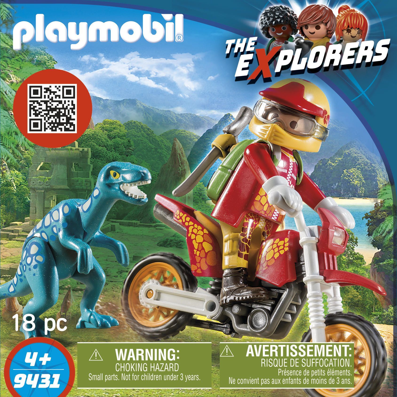 Playmobil The Explorers 9431 - Pilote De Moto Et Raptor - 3