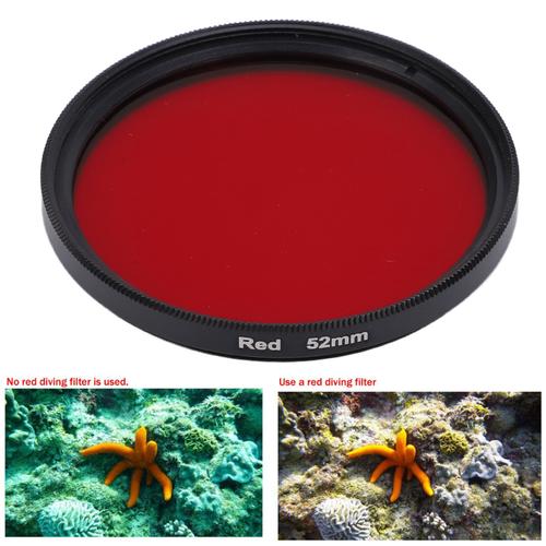Filtre d'objectif de caméra fileté, filtre de couleur rouge complet, verre optique pour objectif d'appareil photo Nikon 52mm