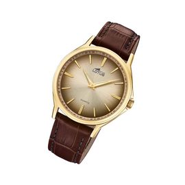 Lotus Montre Homme Retro Analogique Quartz Cuir Marron Ul18517/1