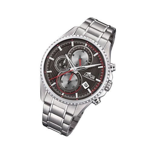 Montre Chronographe Argent Homme Lotus 18526/4 Bracelet Acier Inoxydable Ul18526/4