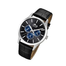 Lotus Montre Homme Minimalist Analogique Quartz Cuir Noir Ul18576/6