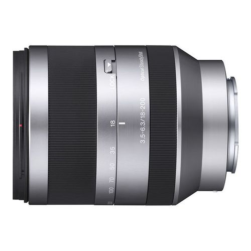 Sony SEL18200 - Objectif à zoom - 18 mm - 200 mm - f/3.5-6.3 OSS - Sony E-mount - pour Handycam NEX-VG20, VG900; a NEX 3NL, 3NY, C3, F3D, F3K, F3Y; a3000; a5100; a7; a7R