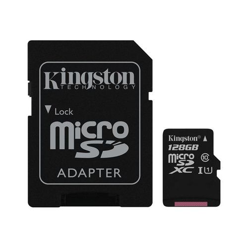 Kingston Canvas Select - Carte mémoire flash (adaptateur microSDXC vers SD inclus(e)) - 128 Go - UHS-I U1 / Class10 - microSDXC UHS-I