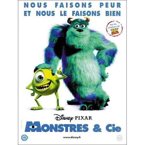 Monstres & Cie / Monstres Et Cie / (Monsters, Inc.) - Véritable Affiche De Cinéma Pliée - Format 40x60 Cm - De Pete Docter, David Silverman, Lee Unkrich - 2001