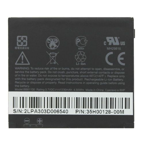 Batterie Origine Neuve Htc 35h00128-00m Bas400 Pour Hd2 Leo