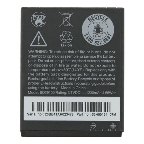 Batterie Origine Neuve Htc Bas540 35h00176 35h00154 35h00143 Bd29100 Pour Hd3 Hd7 Wildfire S