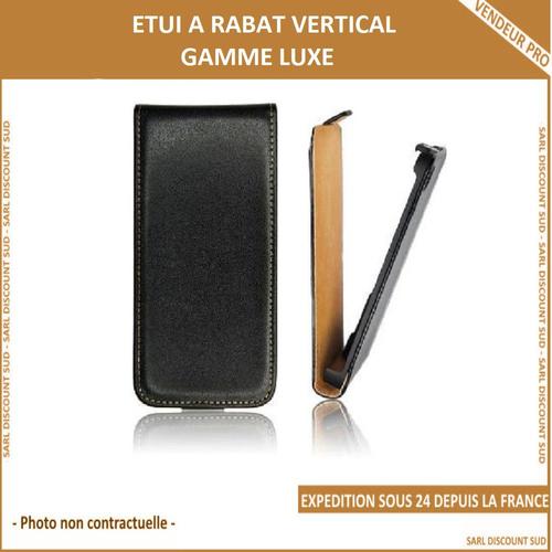 Coque Etui Rabat Gamme Luxe Pour Nokia 710 Lumia De Couleur Noir