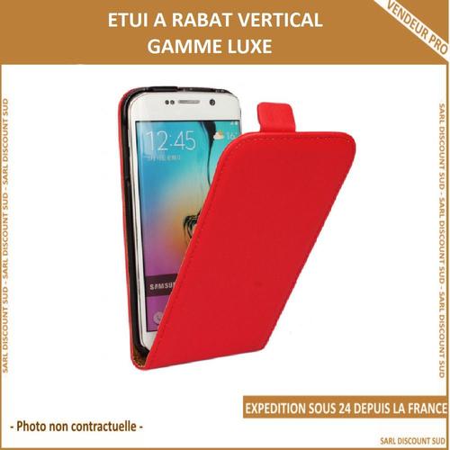 Coque Etui Rabat Gamme Luxe Pour Nokia 520 De Couleur Rouge