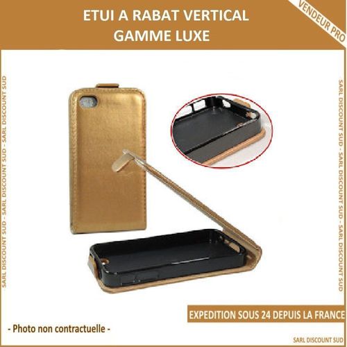 Coque Etui Rabat Gamme Luxe Pour Sony Ericsson Z2 De Couleur Or