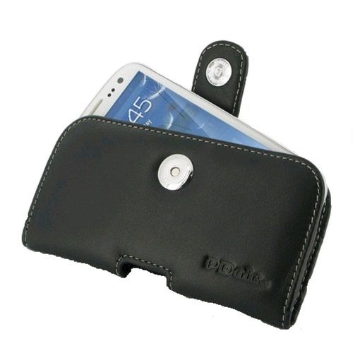 Housse Pdair Ip Avec Ouverture Sur Tranche Noire Pour Galaxy S3