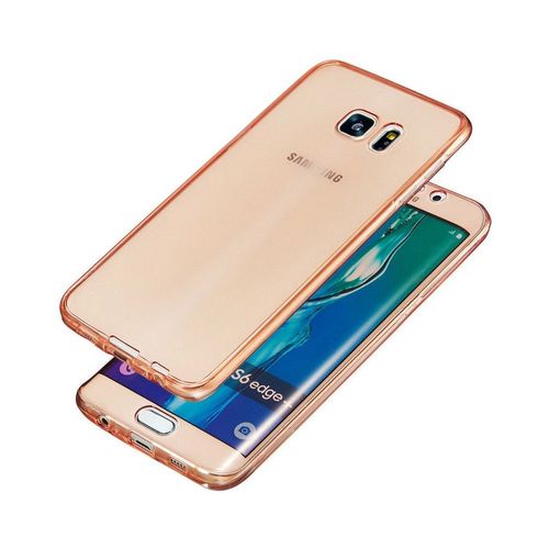 Coque Silicone Rose Transaparente Avant Et Arrière Pour Samsung Galaxy S6 G920