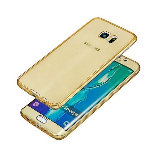 Coque Silicone Or Transaparente Avant Et Arrière Pour Samsung Galaxy S6 G920