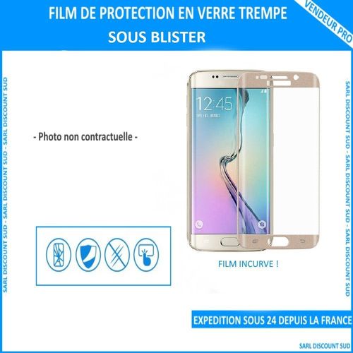 Film De Protection En Verre Trempé Finition Carbone Pour Huawei Honor 8 De Couleur Gold Sans Blister