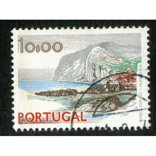 Timbre Oblitéré Portugal, Cabo Girao - Madeira, 10s00