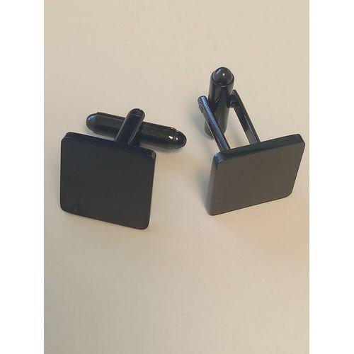 Boutons De Manchettes En Forme De Carré À Sommets Arrondi De Couleur Noire Pour Du Style ...