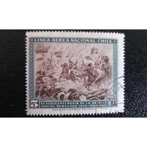 Timbre Chili ( Yt Pa 221 ) 1965 Bataille De Rancagua, 150e Anniv.