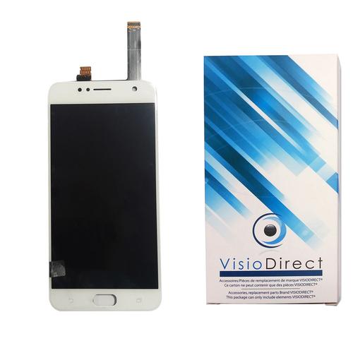 Visiodirect® Ecran Complet Pour Asus Zenfone Live Plus Zb553kl Z01md 5.5" Telephone Portable Blanc Vitre Tactile + Ecran Lcd