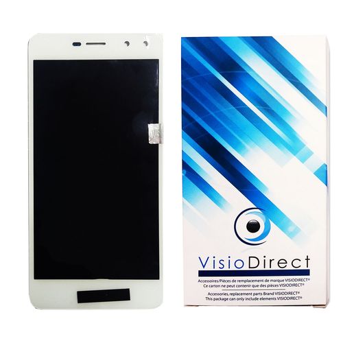 Visiodirect® Ecran Complet Pour Huawei Y6 2017 5" Telephone Portable Blanc Vitre Tactile + Ecran Lcd