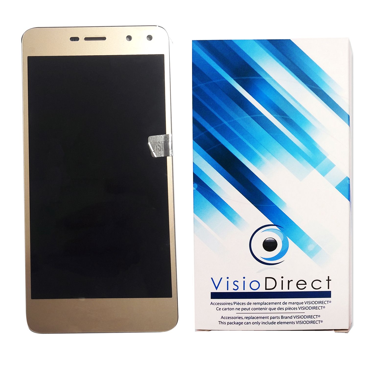Visiodirect® Ecran Complet Pour Huawei Y6 2017 5" Telephone Portable Or Doré Vitre Tactile + Ecran Lcd