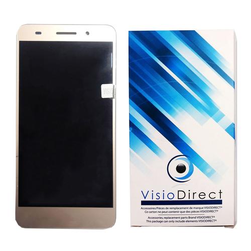 Visiodirect® Ecran Complet Pour Huawei Y6ii Y6-Ii Y6-2 5.5" Telephone Portable Or Doré Vitre Tactile + Ecran Lcd