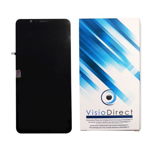 Visiodirect® Ecran Complet Pour Wiko Tommy 2 Plus 5.5" Telephone Portable Noir Vitre Tactile + Ecran Lcd