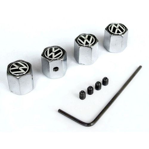 4 Bouchon De Valve Antivol De Roue Pour Vw Volkswagen