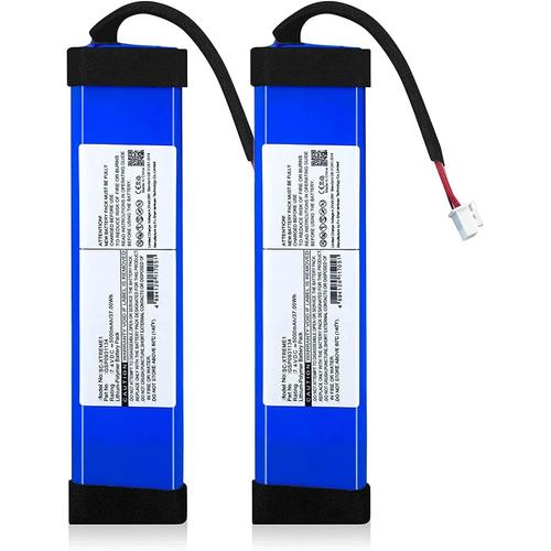 GSP0931134 Lot de 2 batteries de rechange pour enceinte Bluetooth portable JBL Xtreme, Extreme, Extrem 5000 mAh 7,4 V