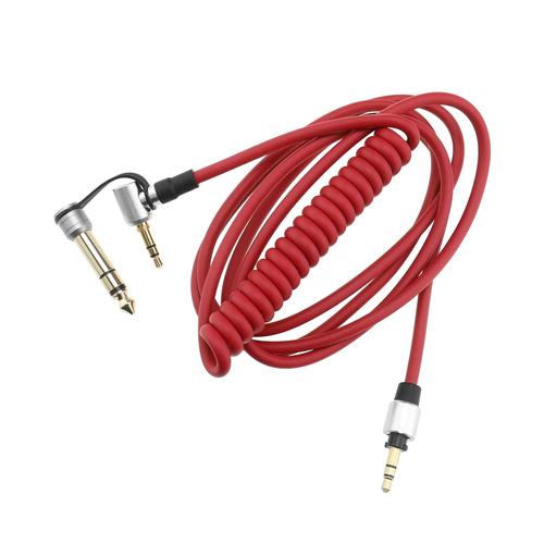 Câble Audio de Remplacement de 3.5 mm à 3.5 mm et 6.5 mm Câble D'extension pour Casque de 1.8 m de Long Compatible avec Monster Studio Pro Detox et Solo Rouge