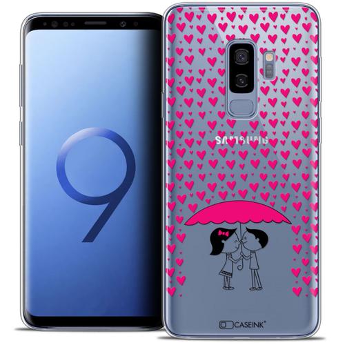 Caseink Caseink Coque Pour Samsung Galaxy S9+ / S9 Plus (6.2 ) Housse Etui [Crystal Gel Motif Hd Collection Love Saint Valentin Design Pluie D'amour - Souple - Ultra Fin - Imprimé En France]