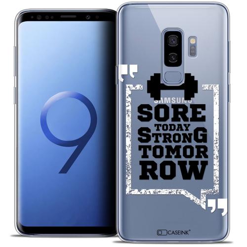 Caseink Caseink Coque Pour Samsung Galaxy S9+ / S9 Plus (6.2 ) Housse Etui [Crystal Gel Motif Hd Collection Quote Design Strong Tomorrow - Souple - Ultra Fin - Imprimé En France]