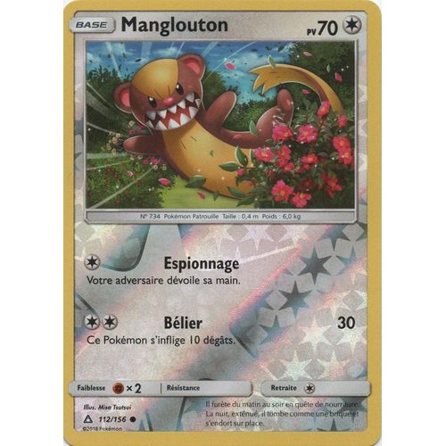 Carte Française Manglouton Reverse 112/156 Série Ultra Prisme Pokemon