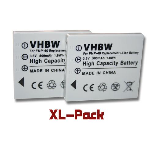 2x batteries vhbw SET pour appareil photo Samsung NV7 OPS et Fujifilm NP-40 / NP-40N.